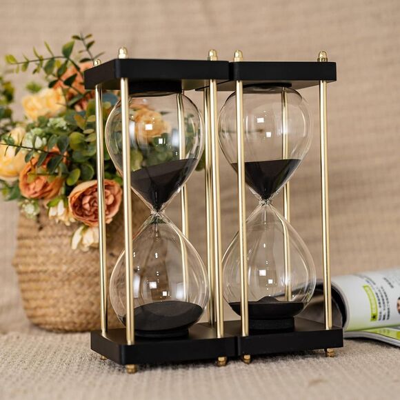Large Sand Timer, Hourglass Timer 60 Minutes,Vintage Wooden Hour Glass Timer,Mod - Picture 3 of 6